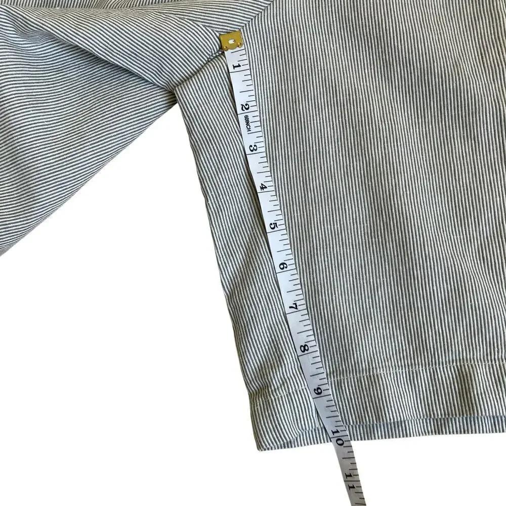 Izod Mens Striped Linen Blend Flat Front Chino Shorts 9.5” Inseam NWT Sz 38